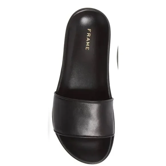 Frame Le Osborne Noir Black Slide NWB Size 39 8 1/2 - Picture 4 of 11